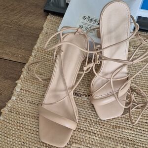 Tan/ Apricot Strappy Heels